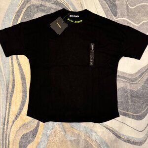 Palm Angels Black Oversized Yellow Logo T-Shirt Size Large